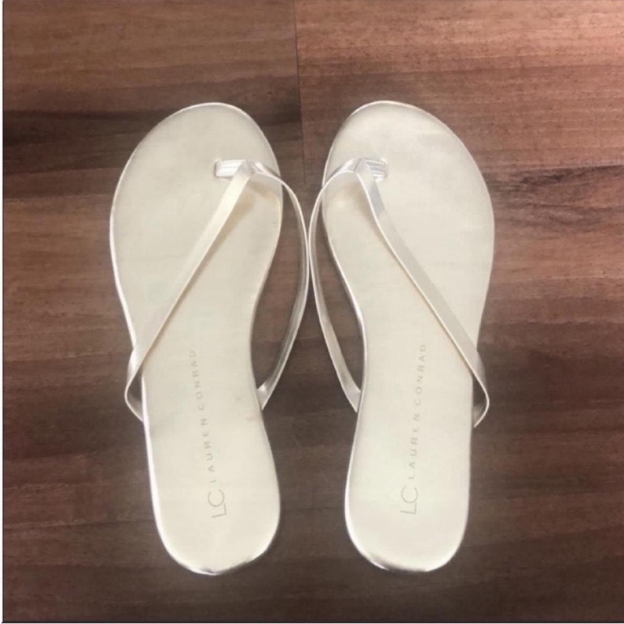 Lauren conrad outlet gold flip flops