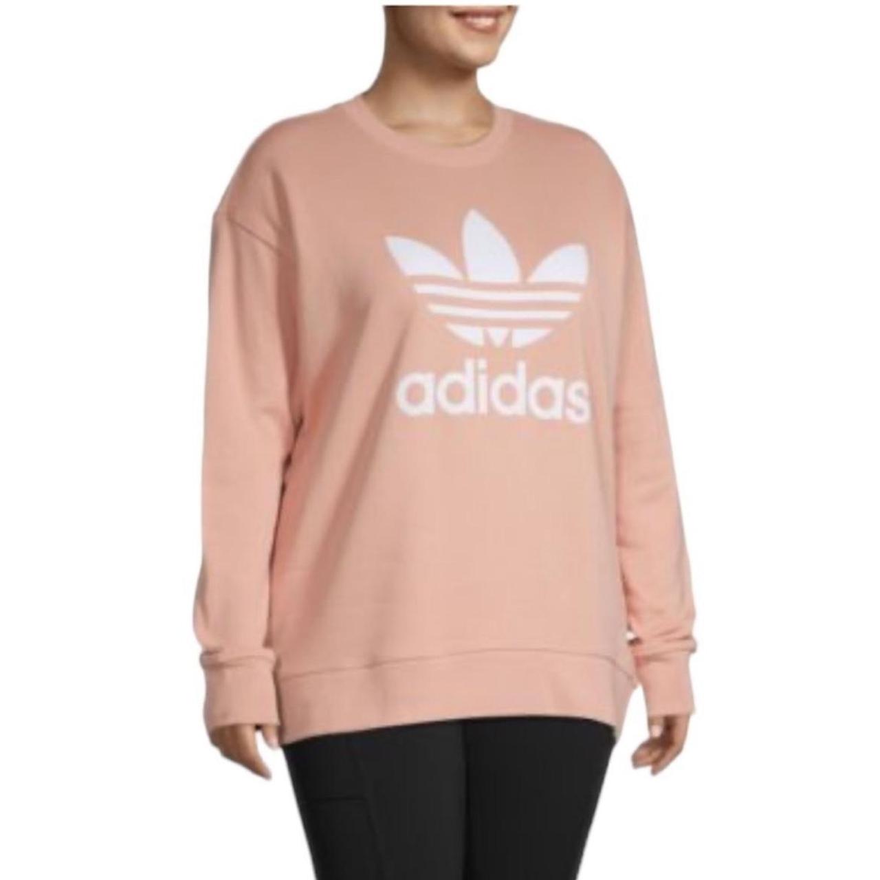 adidas women's pink sweatshirt