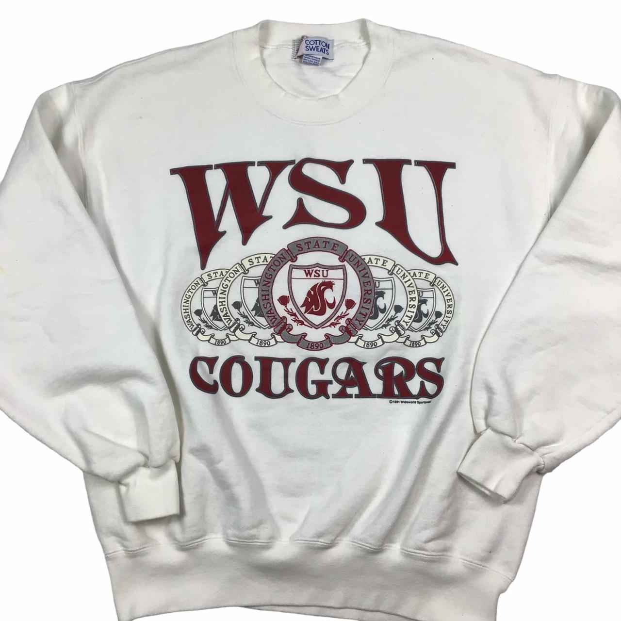 Vintage 90s Washington State Cougars Crewneck sweatshirt. Made in the USA.  Tagged as a large.