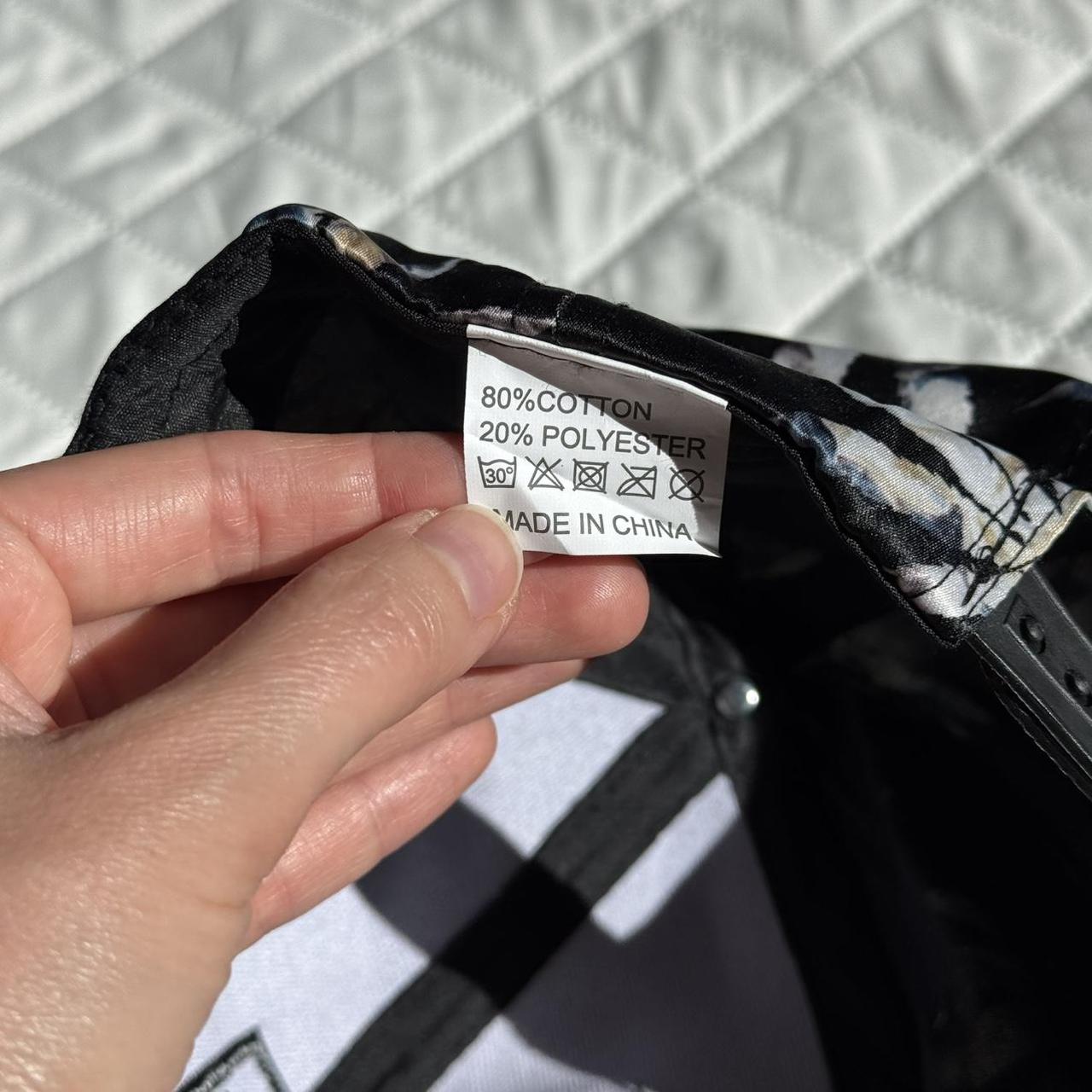 Men's Caps - Black/Multi – Black Leaf Pattern Cap… - image 4