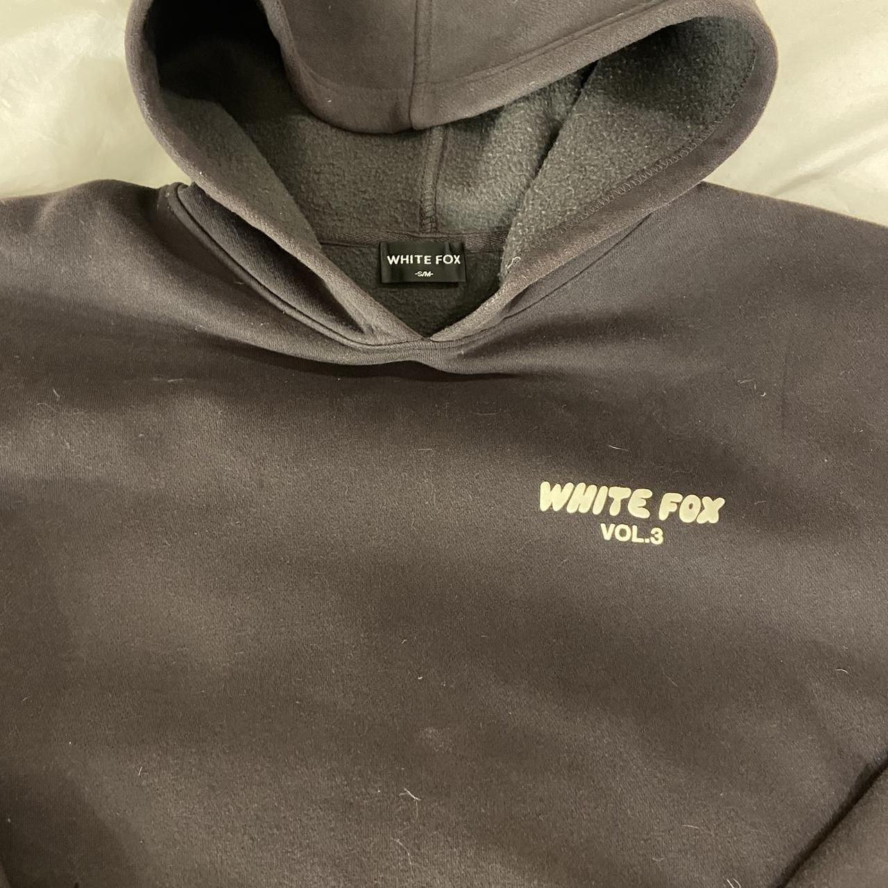 White fox offstage hoodie shadow in charcoal, only... - Depop