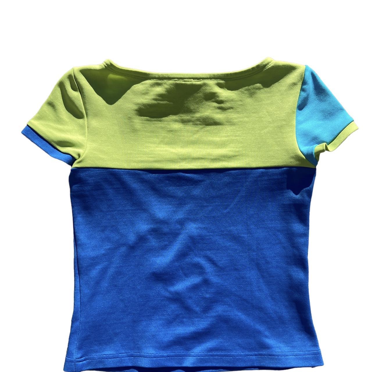 Versus Women's Blue and Green T-shirt (2)