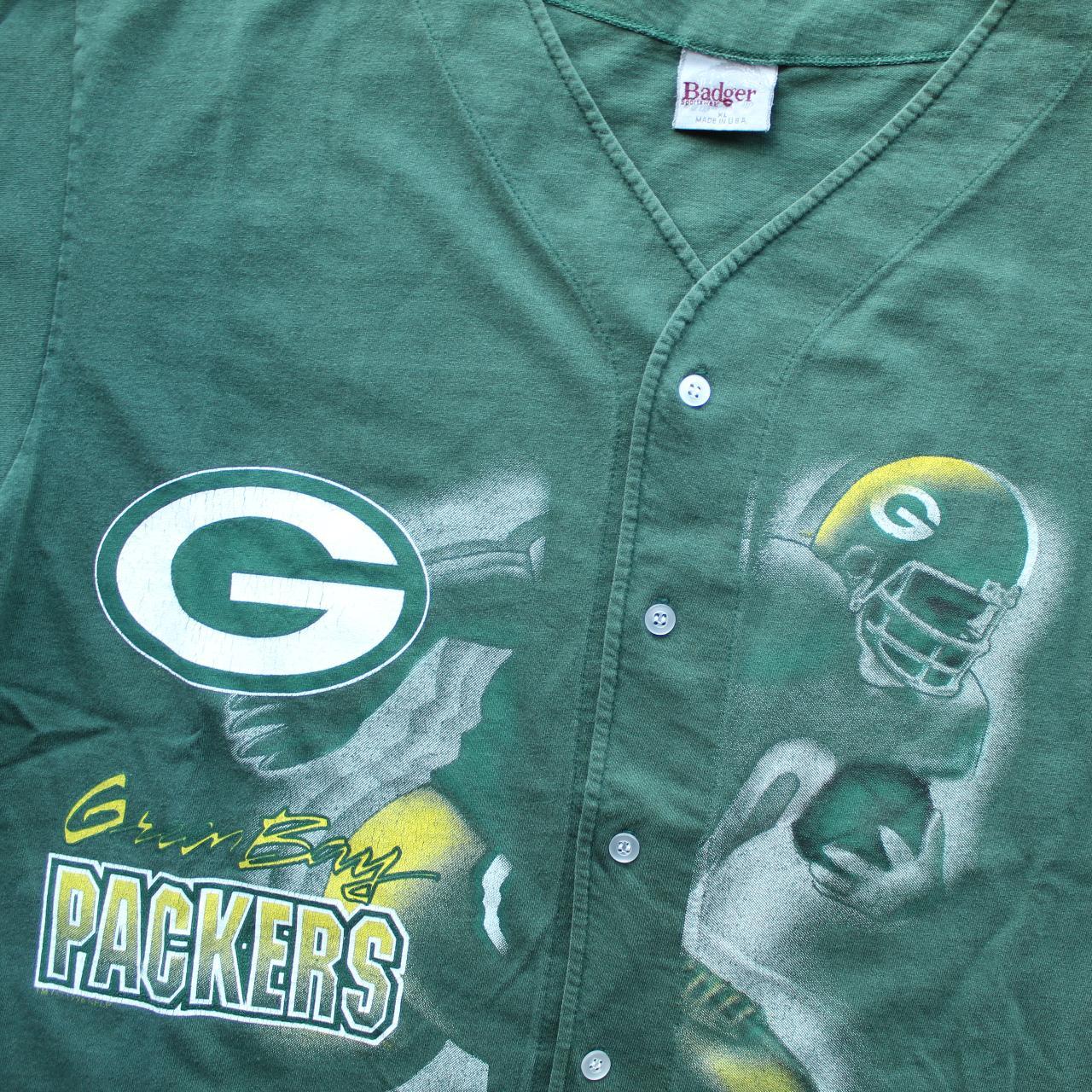 Vintage 80's Green Bay Packers Jersey style shirt - Depop