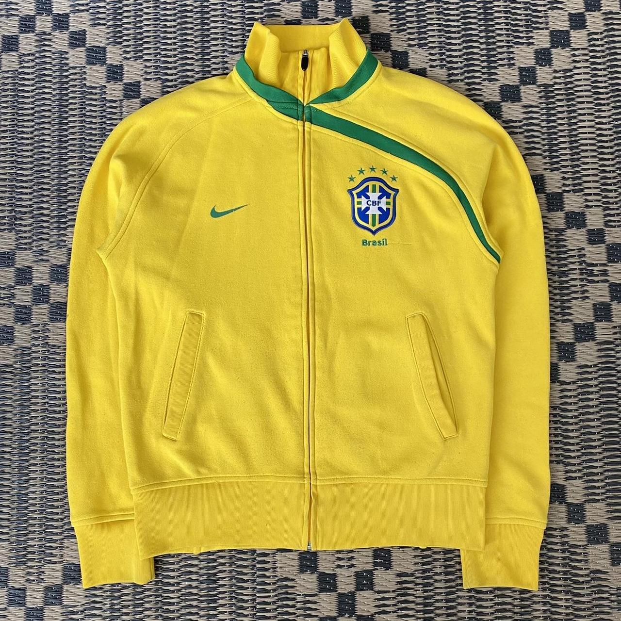 Vintage 2000s Nike Brazil Football Zip-Up Track - Depop