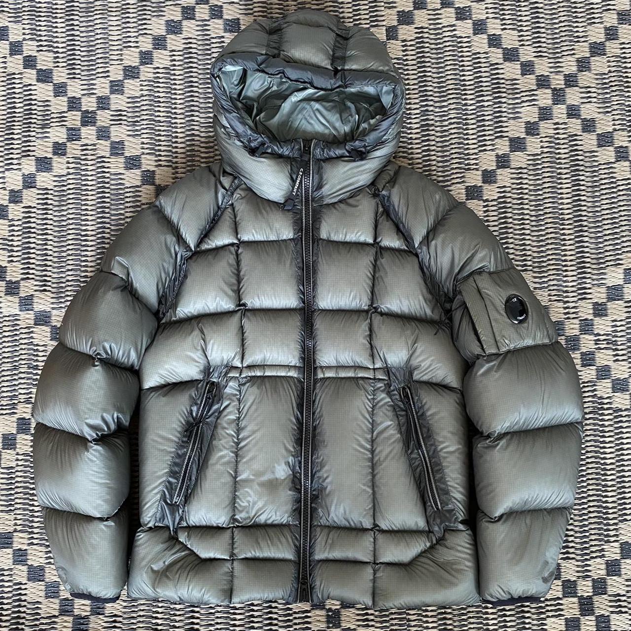 cp company grey puffer jacket