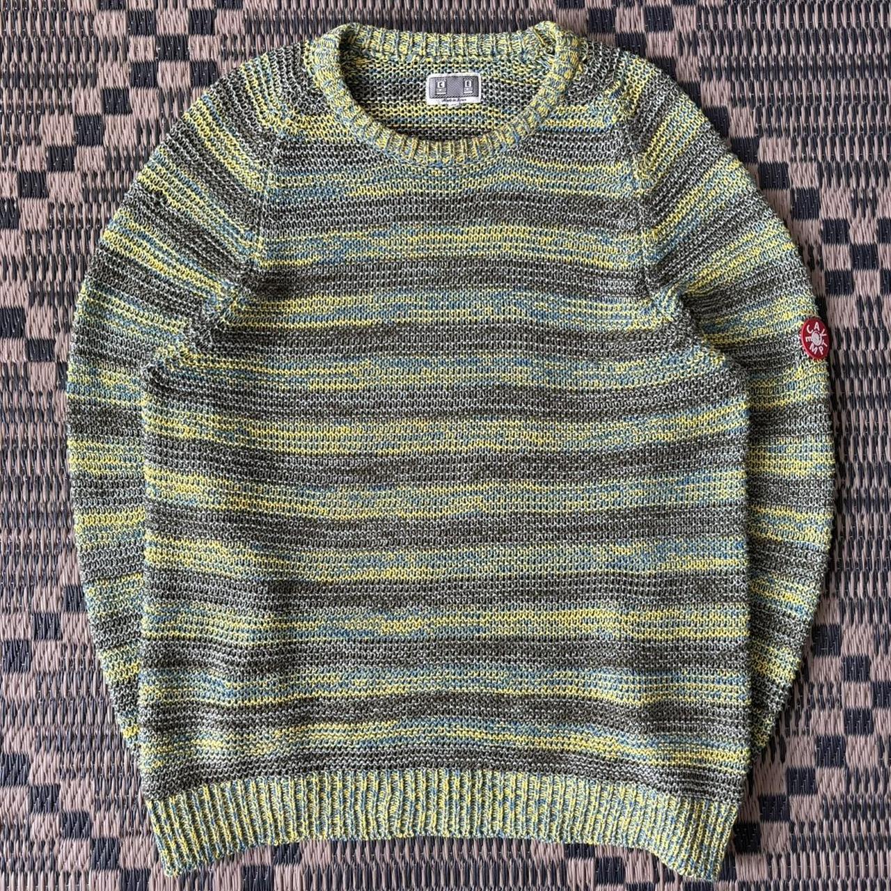 C.E cavempt STRIPE LOOSE WAFFLE KNIT﻿ Cavempt STRIPE LOOSE WAFFLE MIX KNIT Cav Empt Cav Empt LOOSE NET