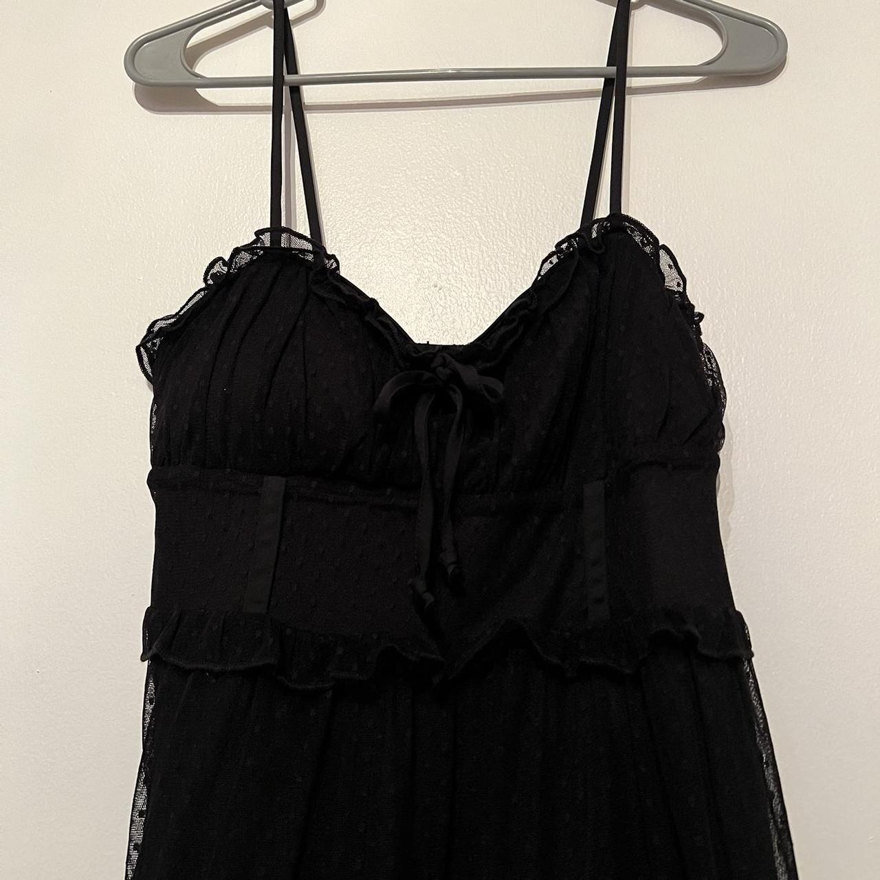 Wild fable black milkmaid mesh mini dress Brand new... - Depop