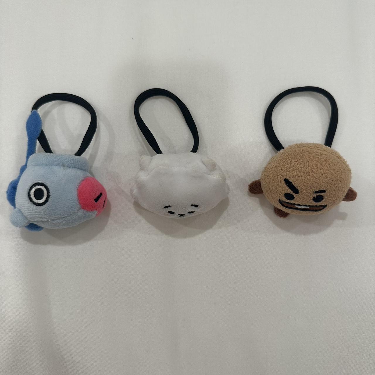 BTS official BT21 hair ties lightly used but in... - Depop