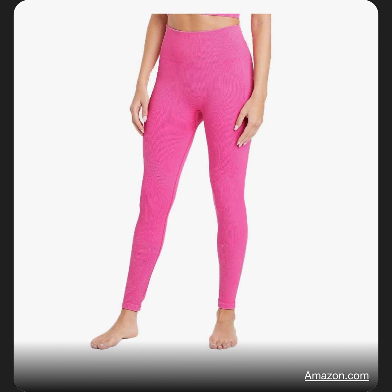 Target Joylab high-rise ribbed pink leggings. Great - Depop