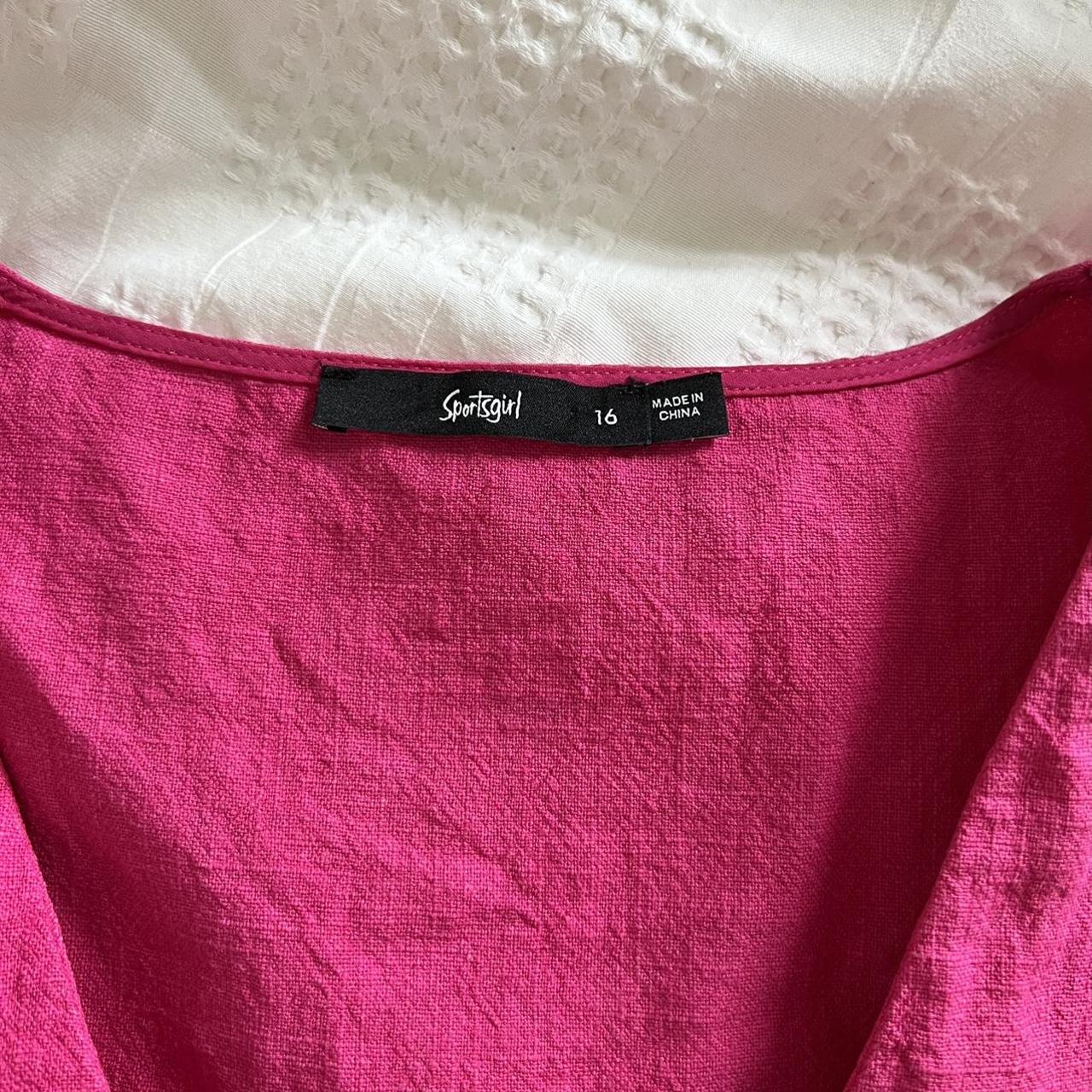 Sportsgirl Vicky button through vest hot pink size... Depop
