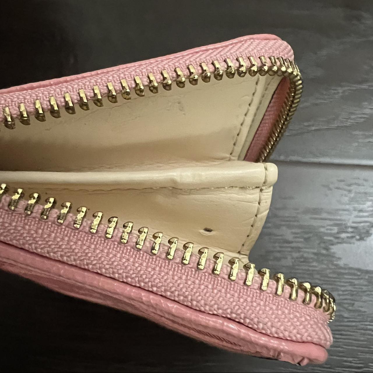 Coach Vintage Brown & Hot Pink Wristlet Wallet - Depop