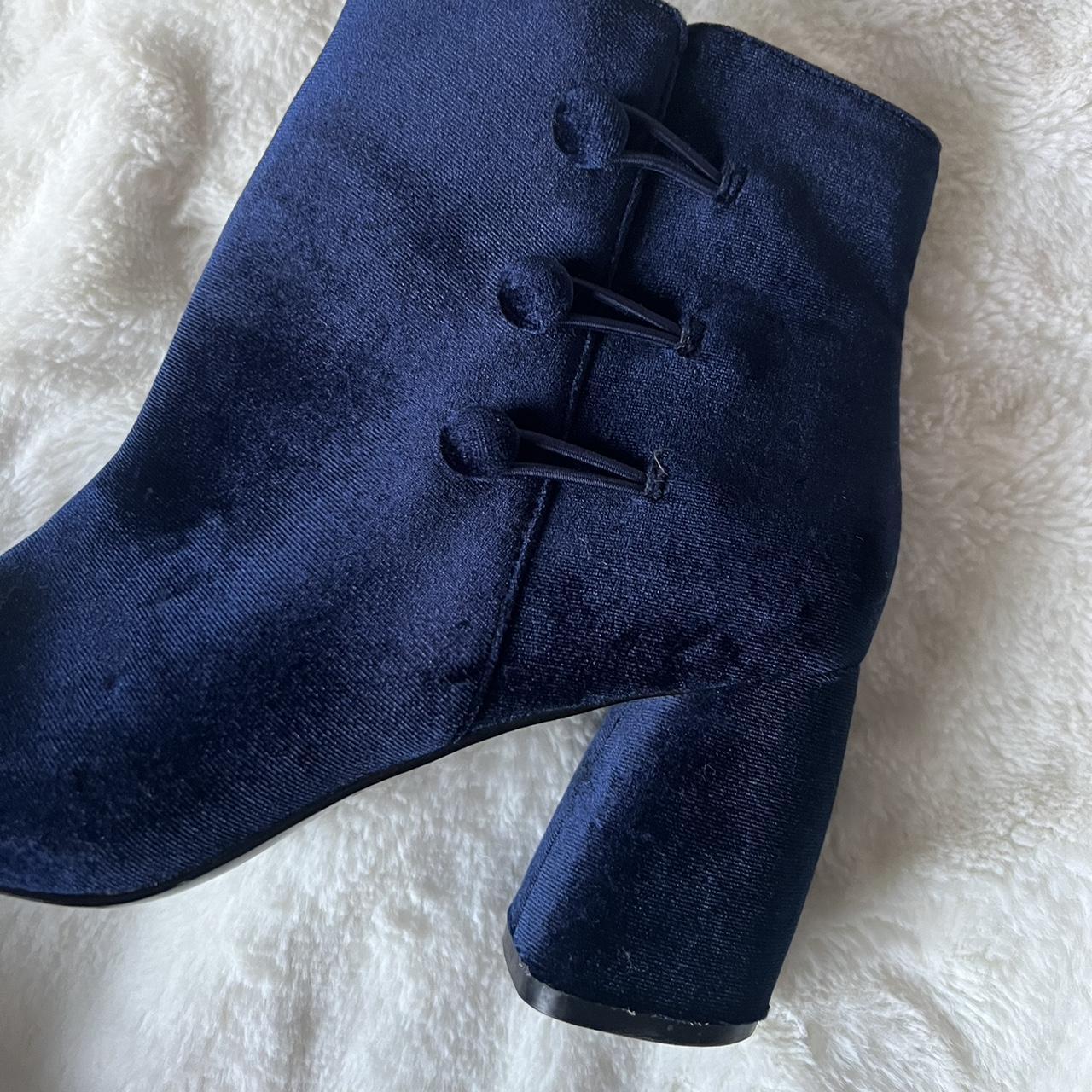 navy wedge boots
