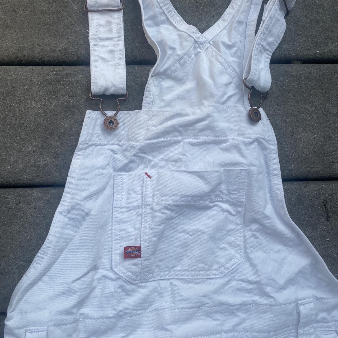 Medium white dickies overalls. Depop