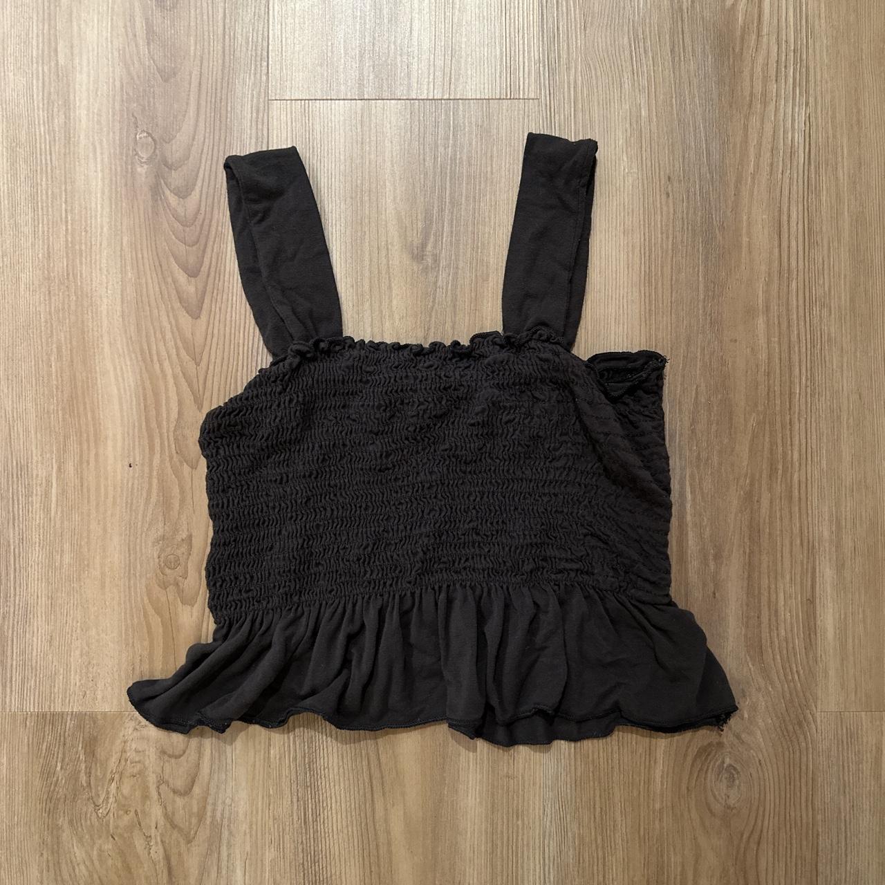 Urban Outfitters Women's Uo Demi Smocked Peplum Tank... - Depop