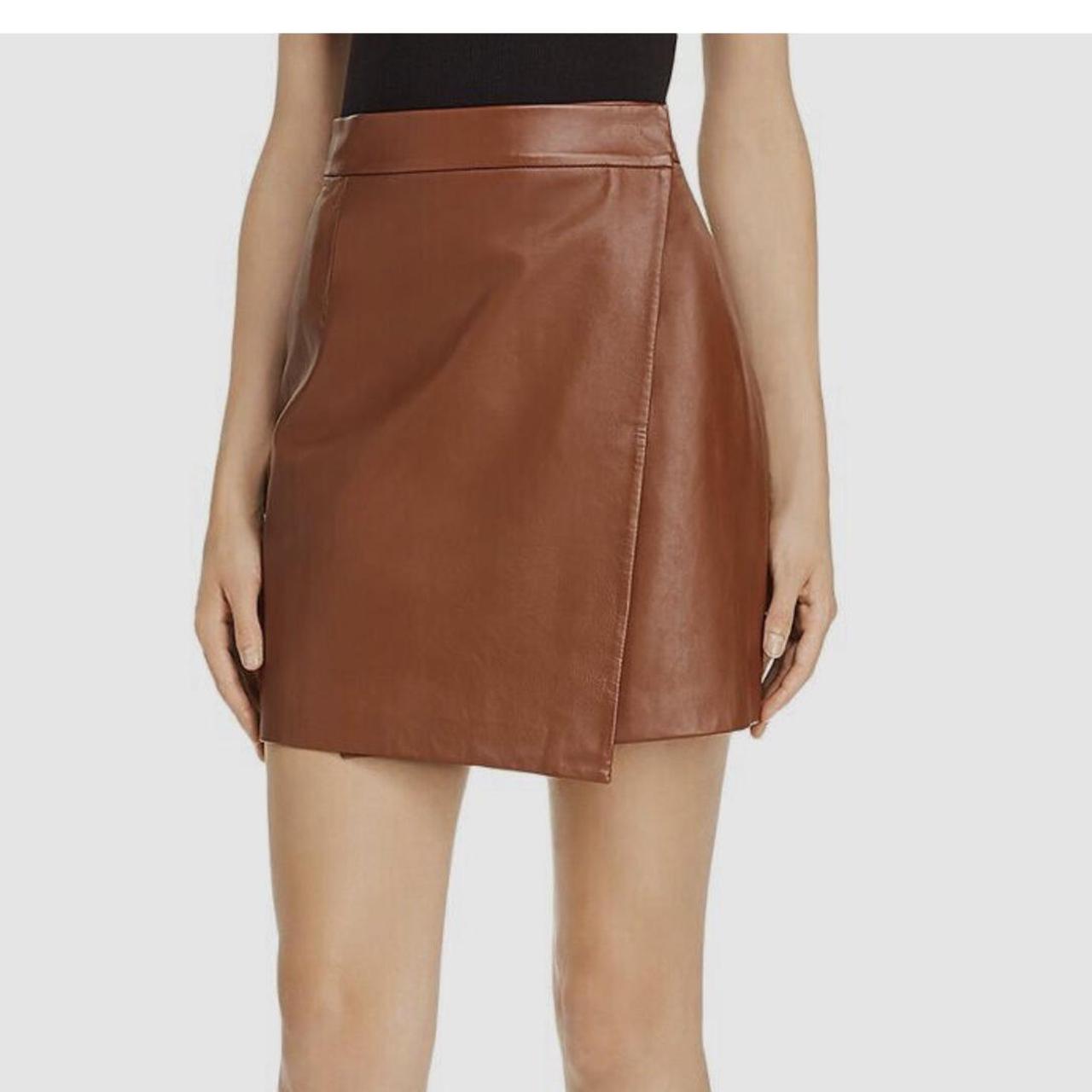 French Connection leather wrap mini skirt in. Depop