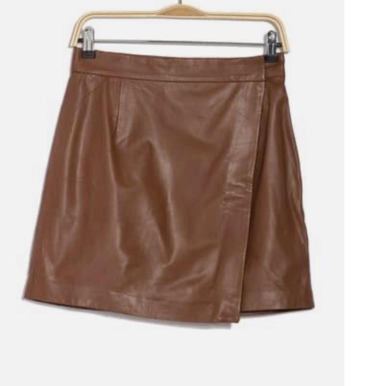 French Connection leather wrap mini skirt in. Depop