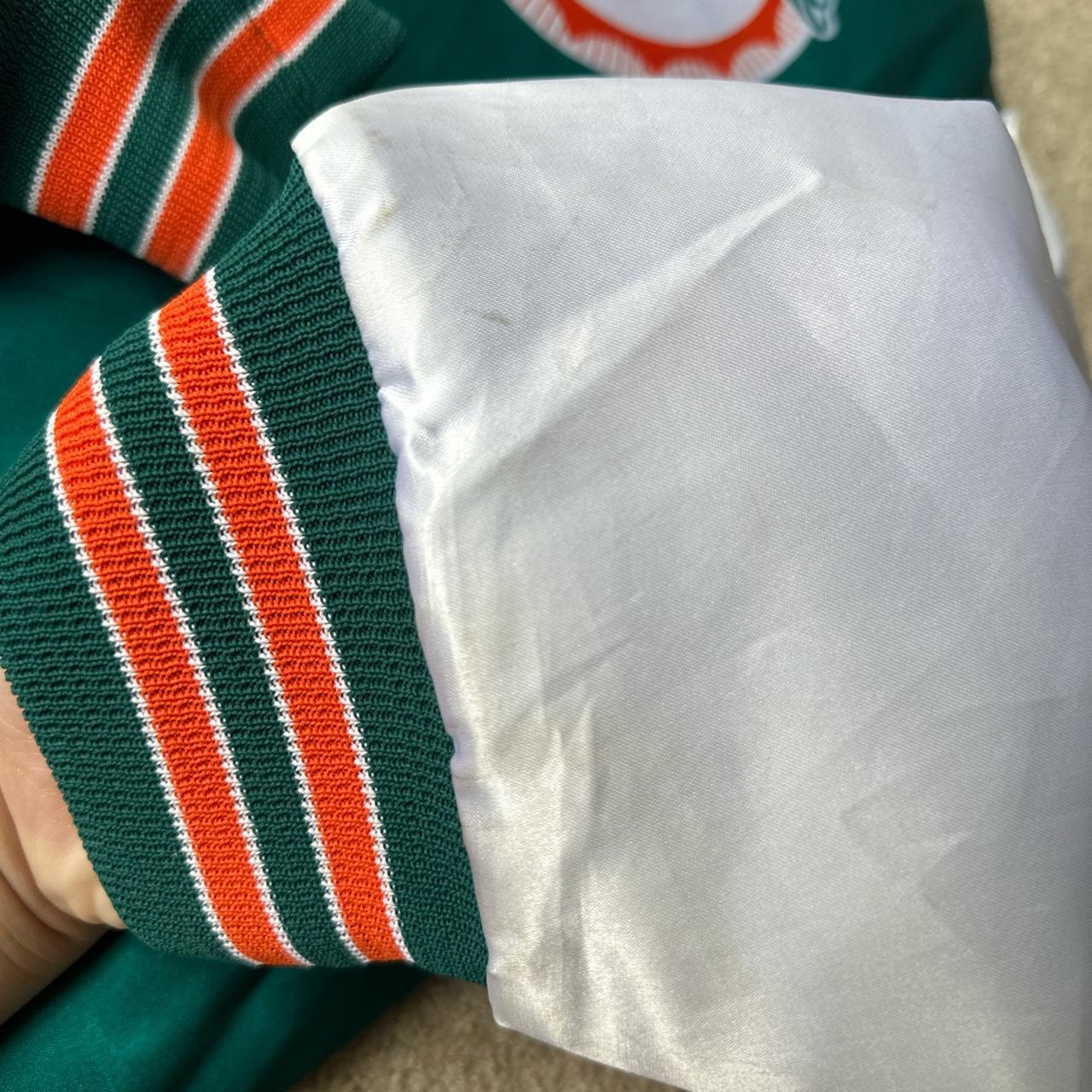 Vtg NFL Chalk Line Jacket Miami Dolphins turquoise - Depop