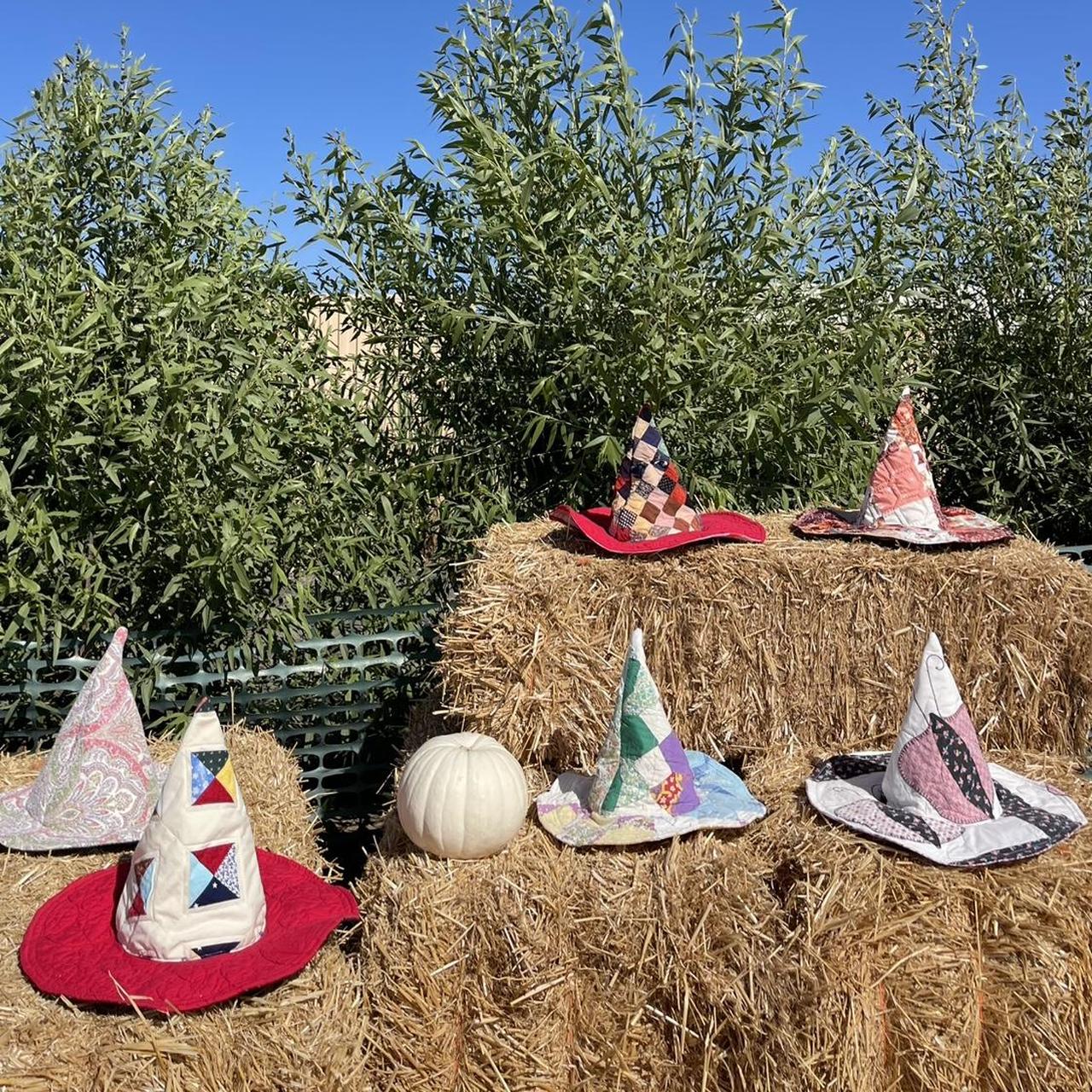 Women's Hat - Red/Multi – Unique patchwork witche… - image 3