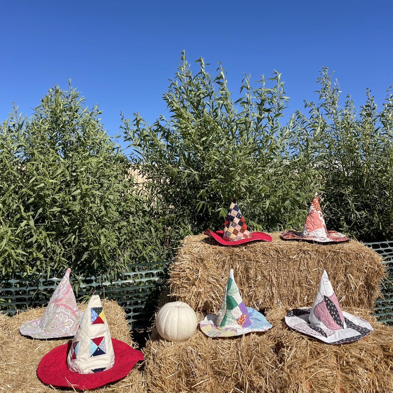 Women's Hat - Multi/White – Unique patchwork witc… - image 2