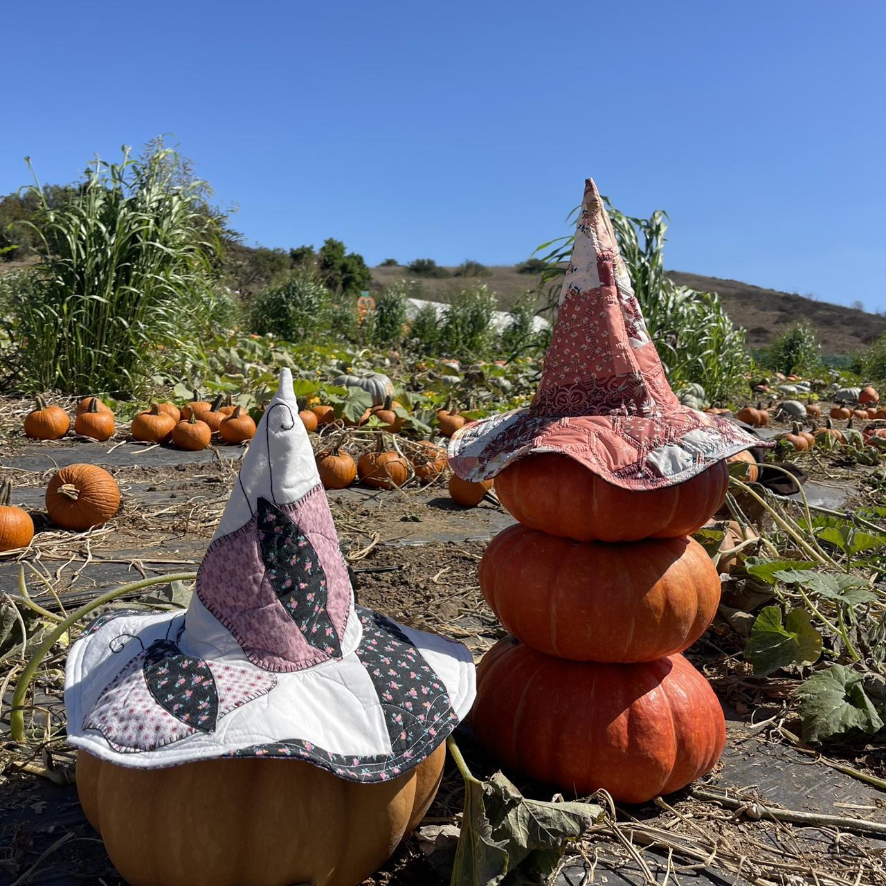 Women's Hat - Multi/White – Unique patchwork witc… - image 3