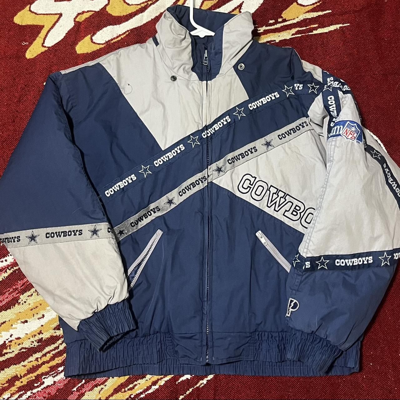 NFL Dallas Cowboys Suede Zip Jacket Big Logo Size - Depop