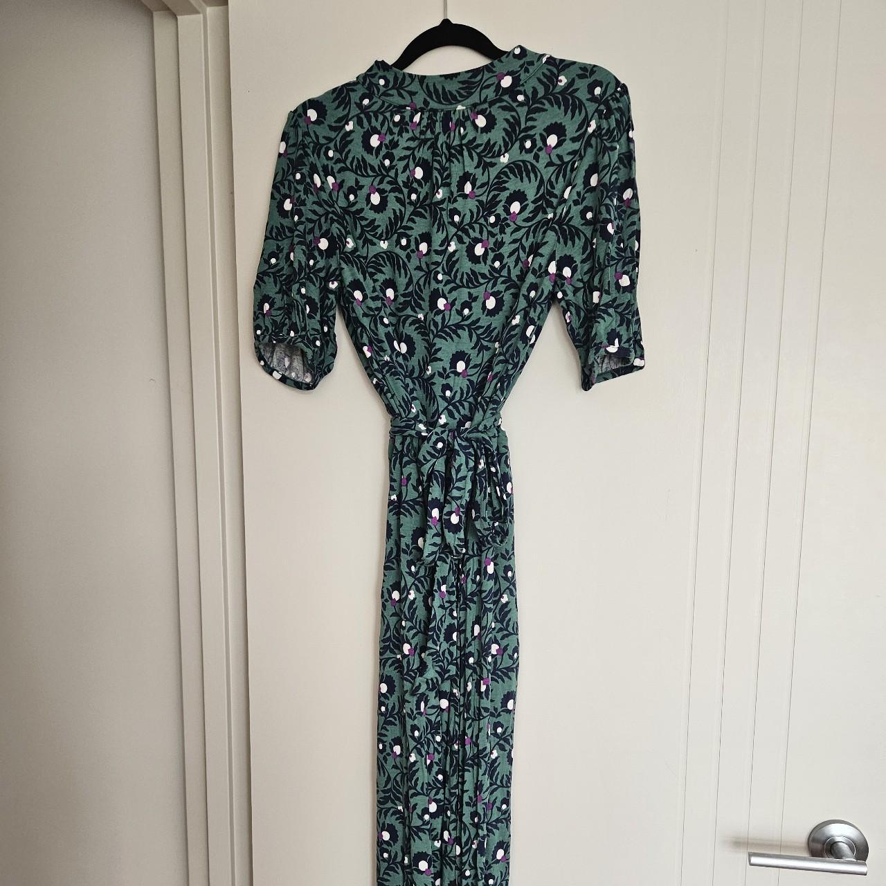 Boden peacock and flower print Jersey dress Size 12... - Depop