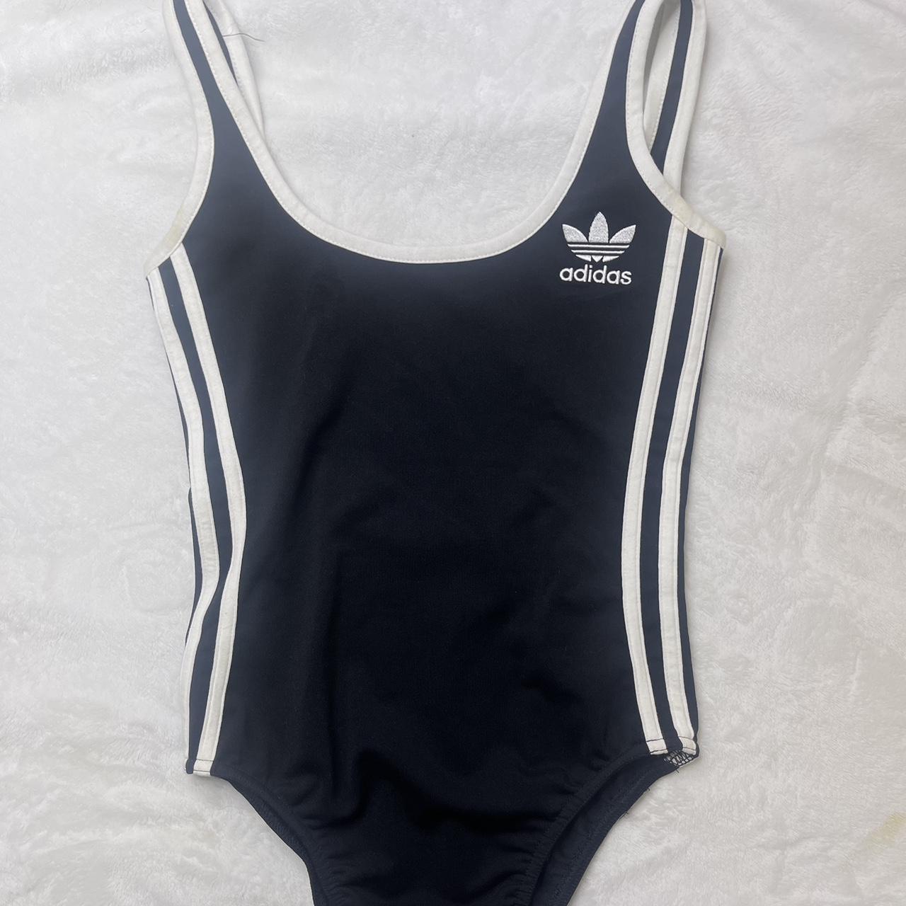 Adidas body suit with open back, size