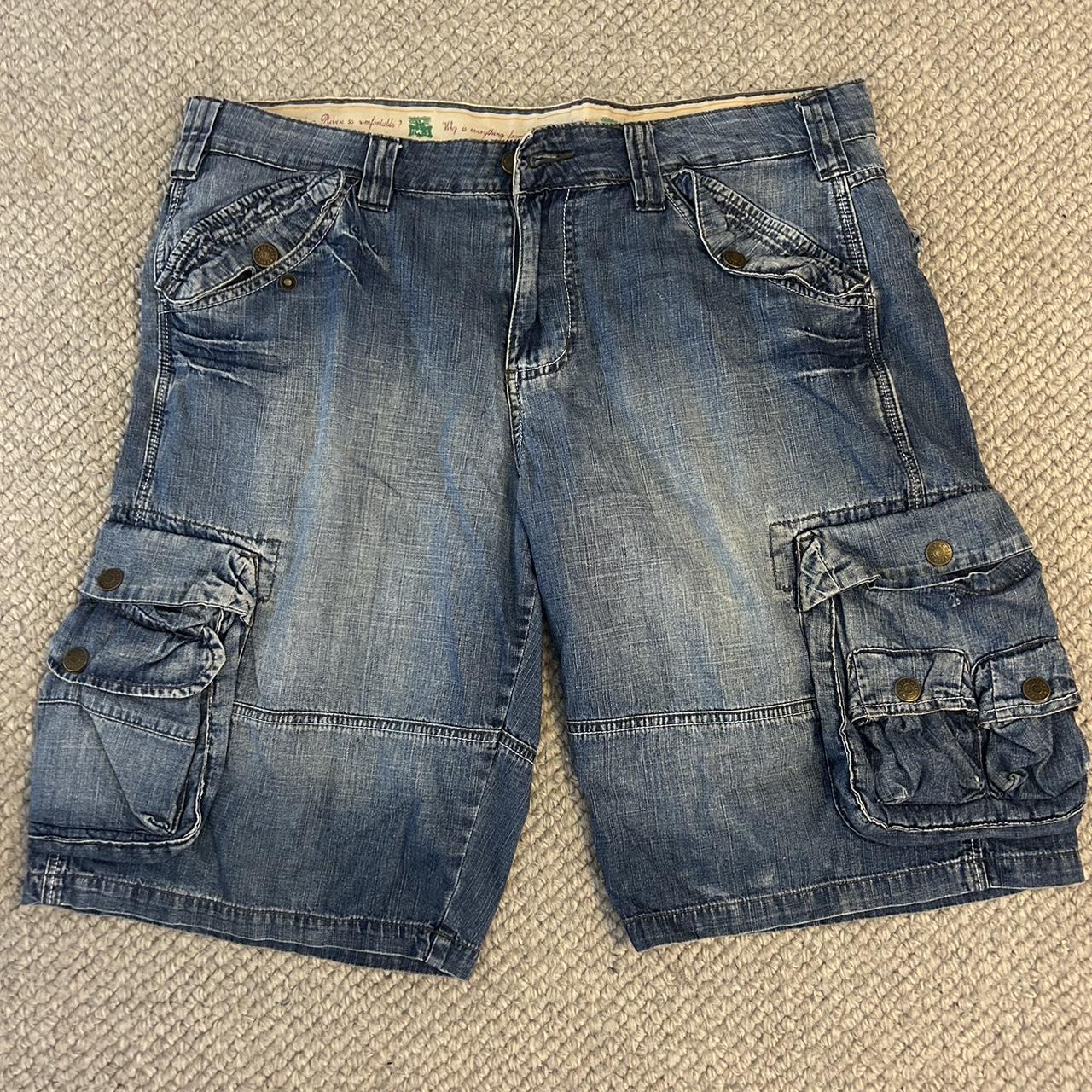 DENIM JORTS!! Super SUPER cool jorts by Brand-... - Depop