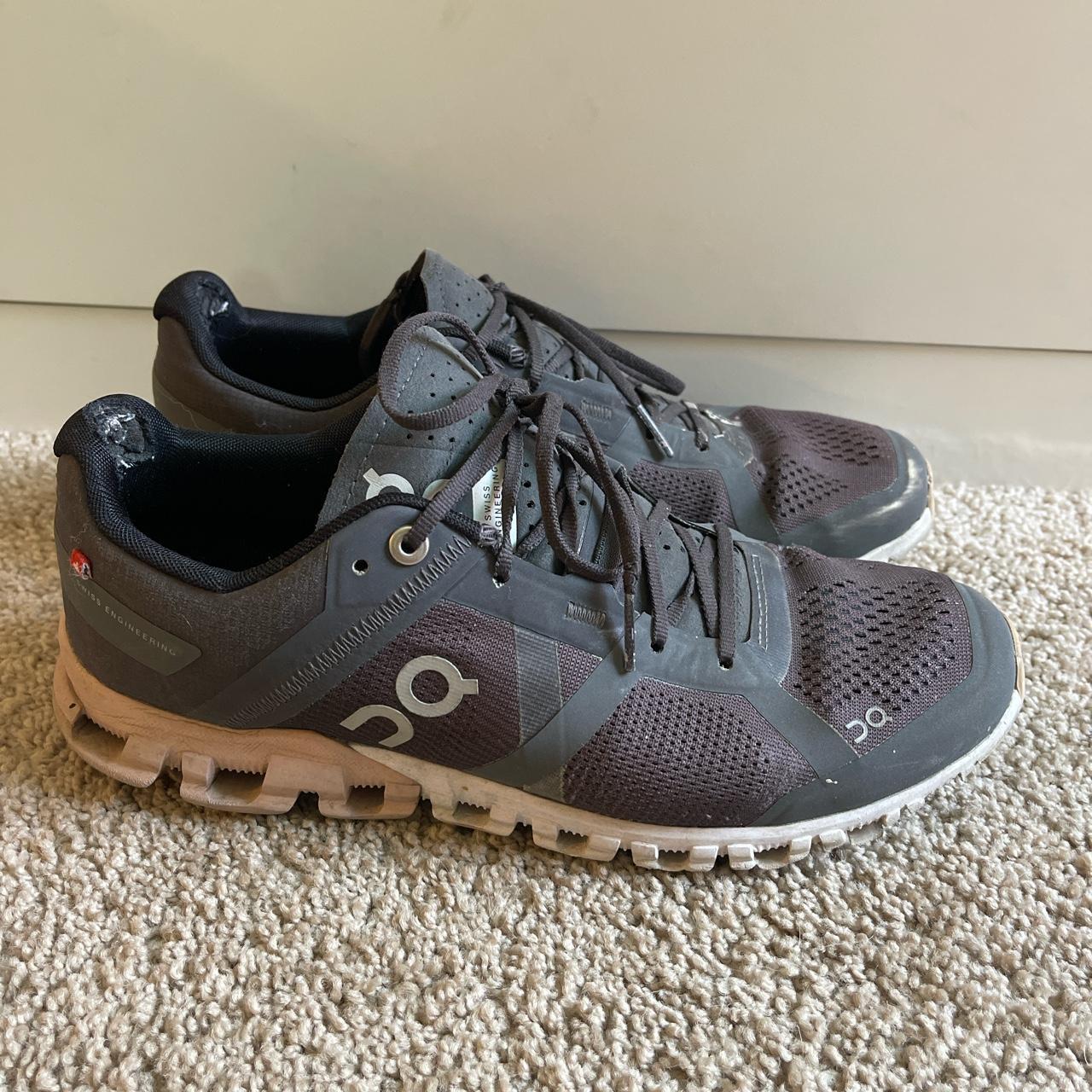 Hoka One One Women's Grey and Pink Trainers | Depop