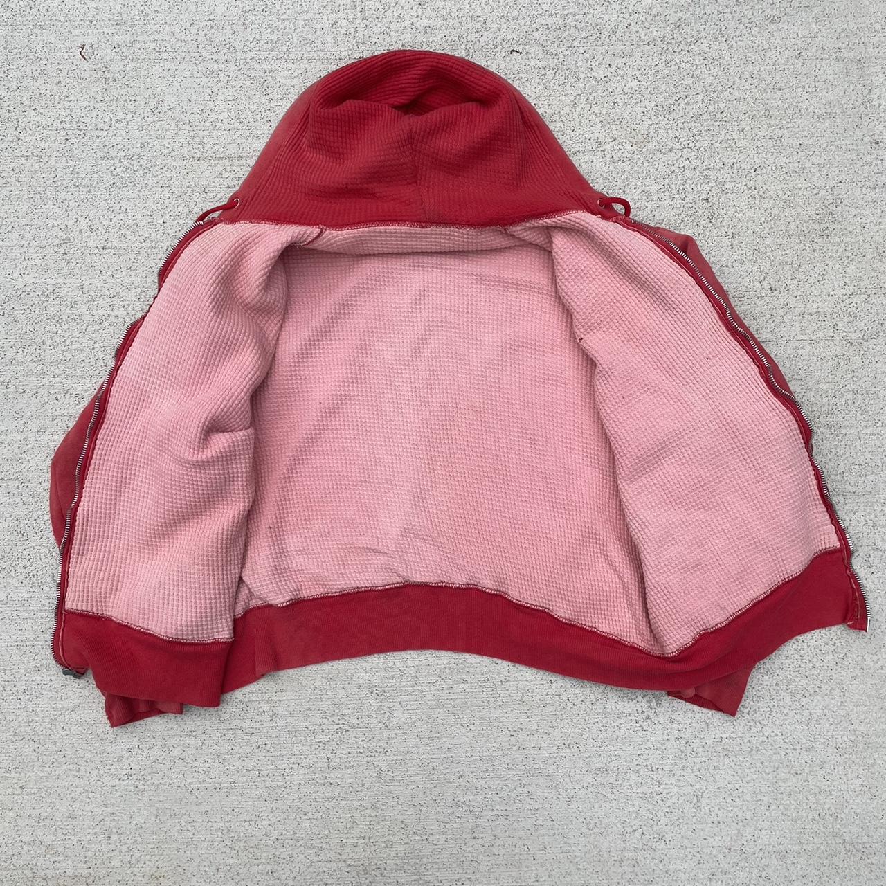 vintage sun faded zip up hoodie from 50s or 60s... - Depop