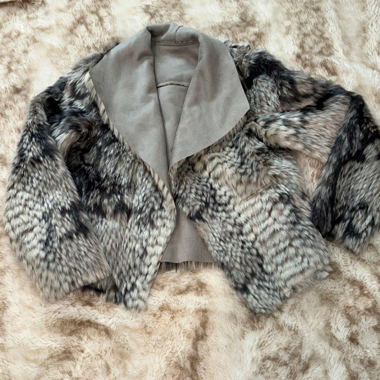 Anthropologie Women's Faux Fur Duster Jacket