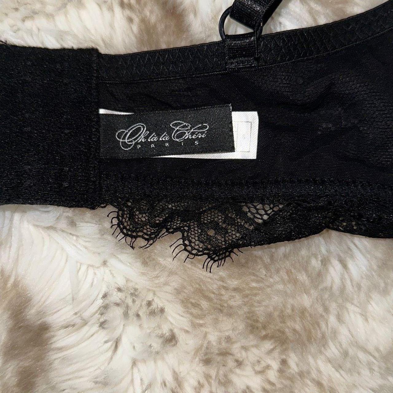 Oh La La Cheri black lace bra. Triangle detail top.... - Depop