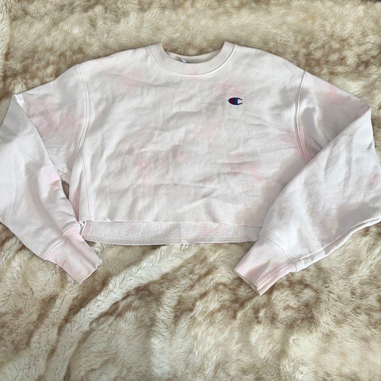 Blush pink hot sale champion sweatshirt