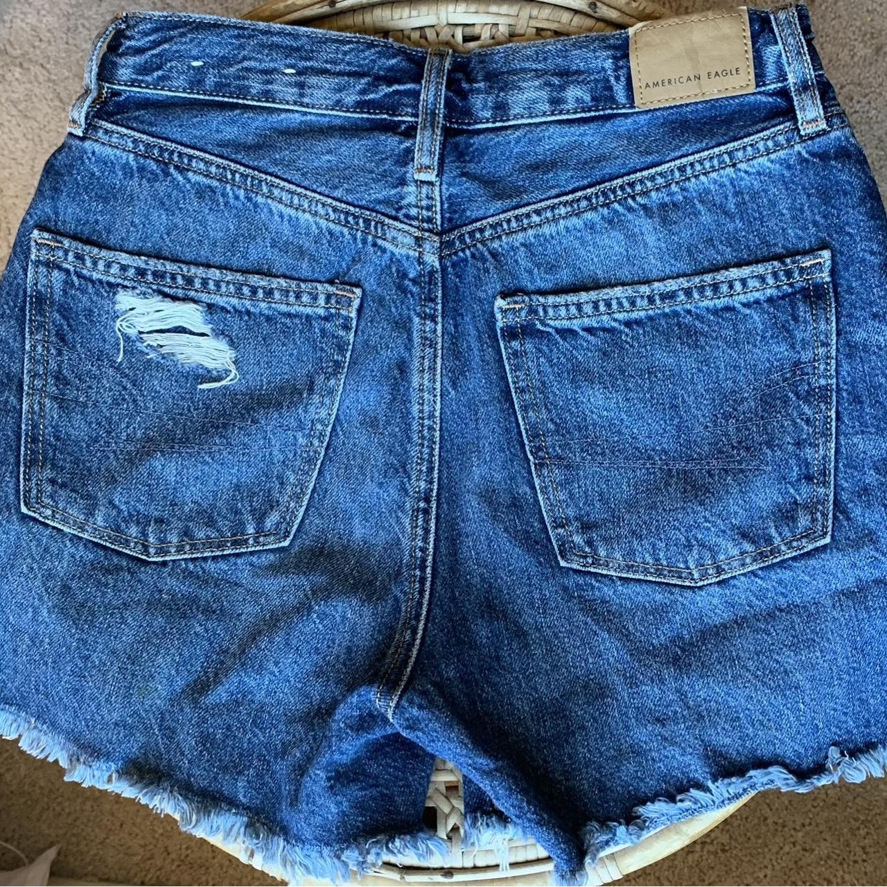 American Eagle Women's Blue Shorts Depop