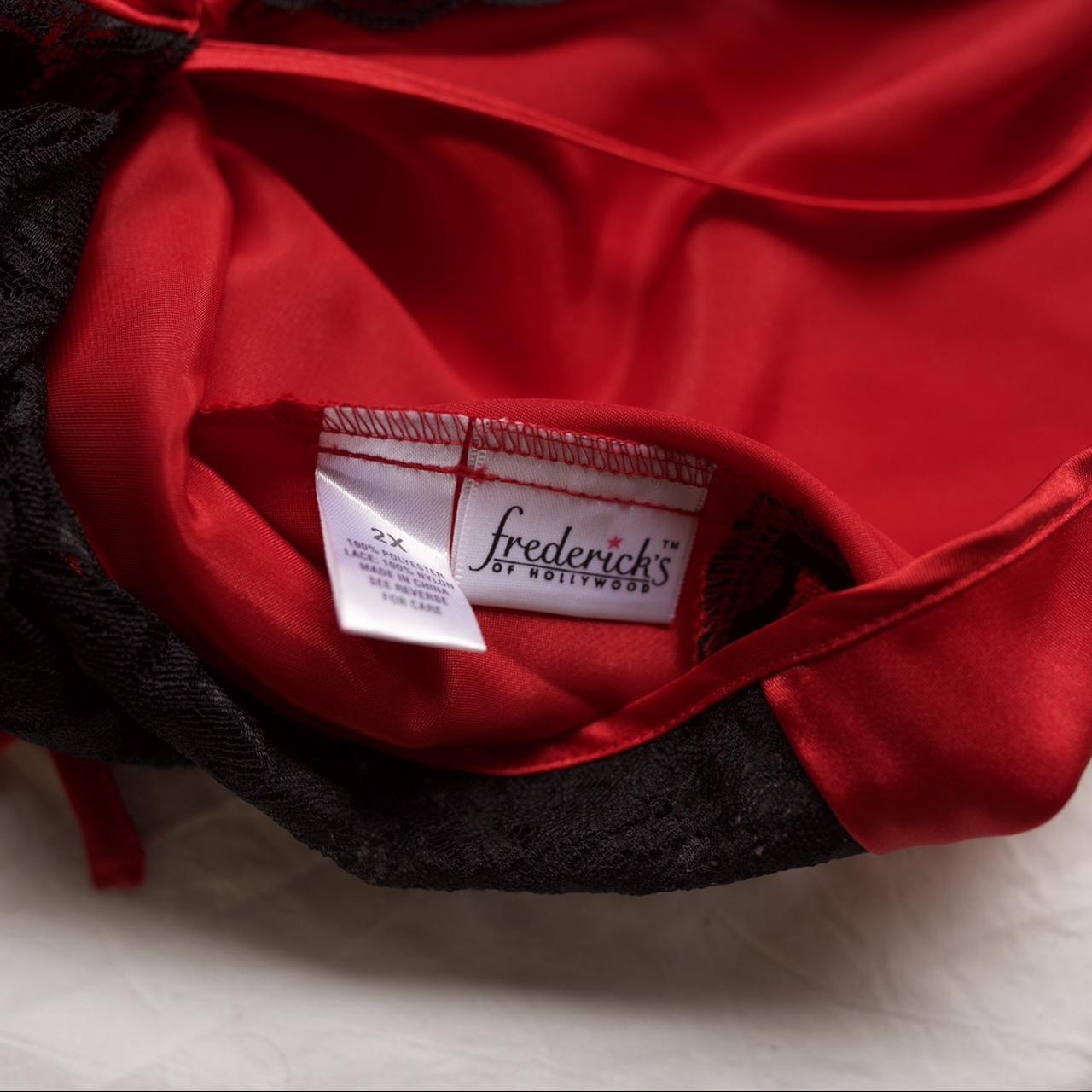 Frederick's of Hollywood Women's Red and Black Dress | Depop
