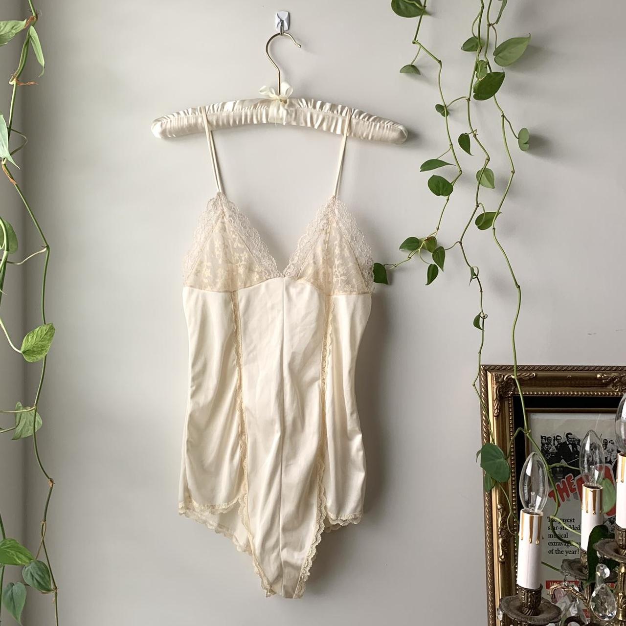 vintage lingerie teddy gorgeous ivory lace teddy