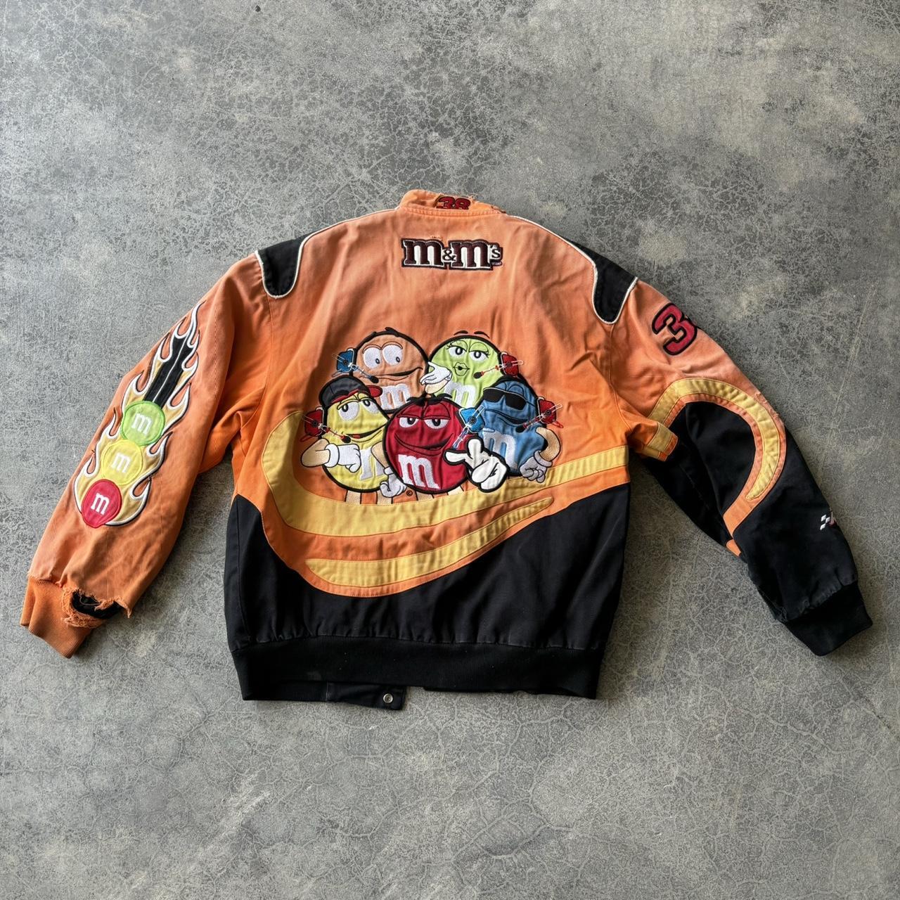 vintage jeff hamilton m&m's racing jacket flaws and | Depop vintage jeff hamilton m&m's racing jacket flaws and | Depop