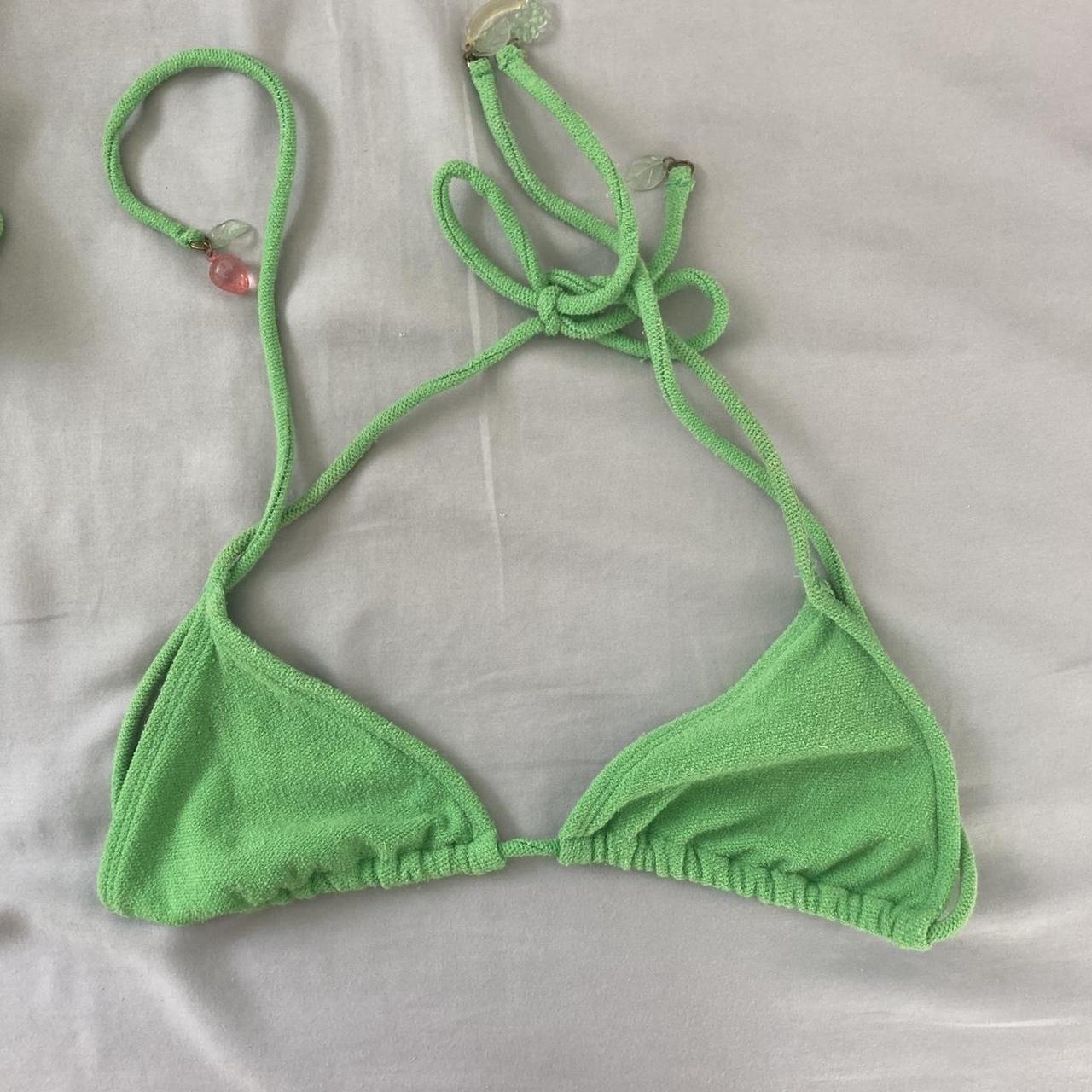 Juicy Couture green terrycloth bikini. Size small.... - Depop