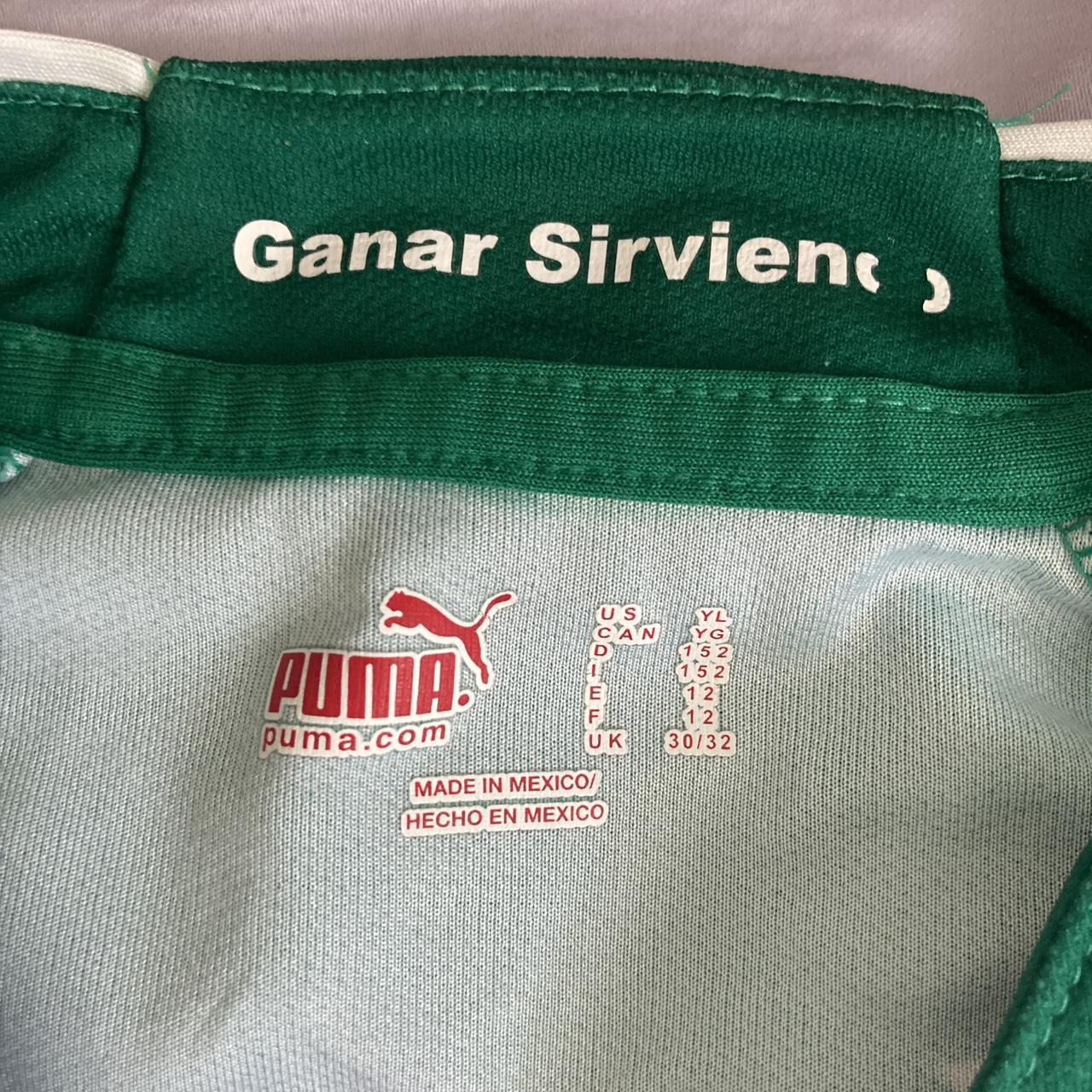 green striped soccer jersey. kids 11/12 so can fit... Depop