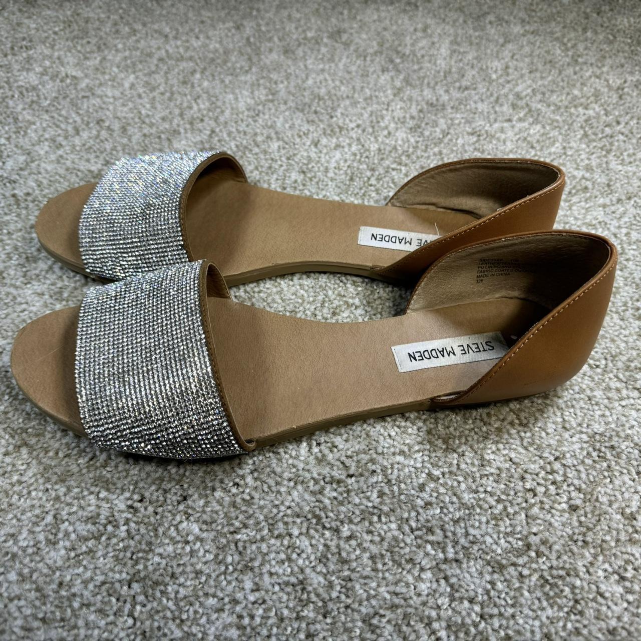 Steve Madden Rhinestone Side Step Sandals Depop