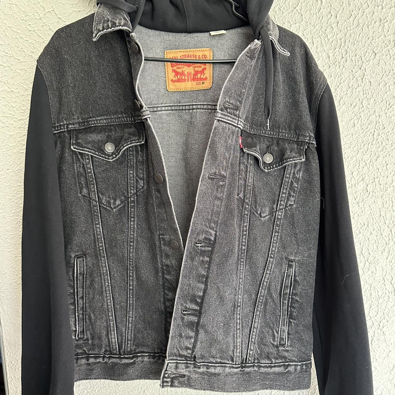 Levi’s hooded denim jacket men’s size medium like... Depop