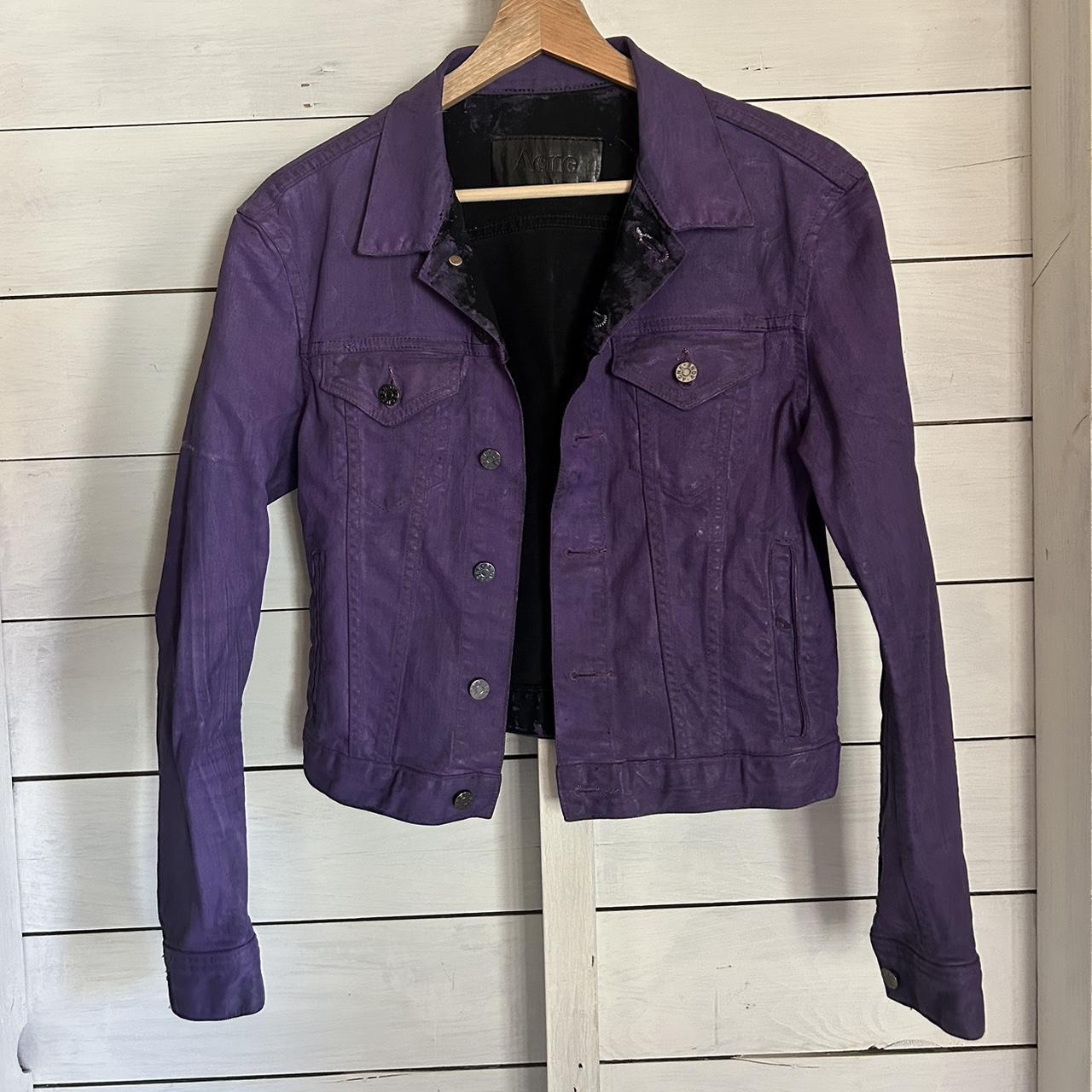 dark purple denim jacket