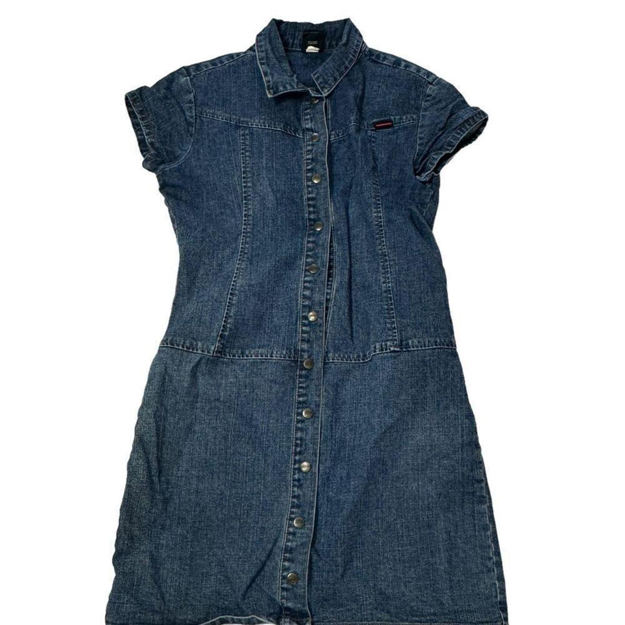 Vintage FUBU denim snap up front women s dress