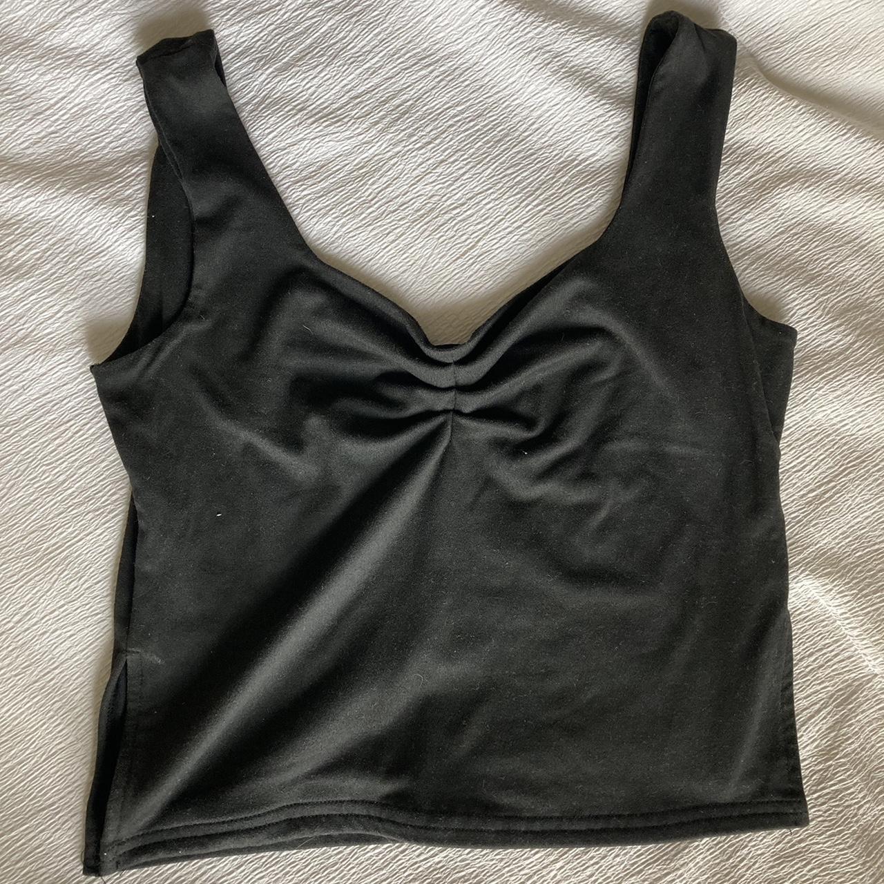 super cute black sweetheart tank top! thrifted it so... - Depop