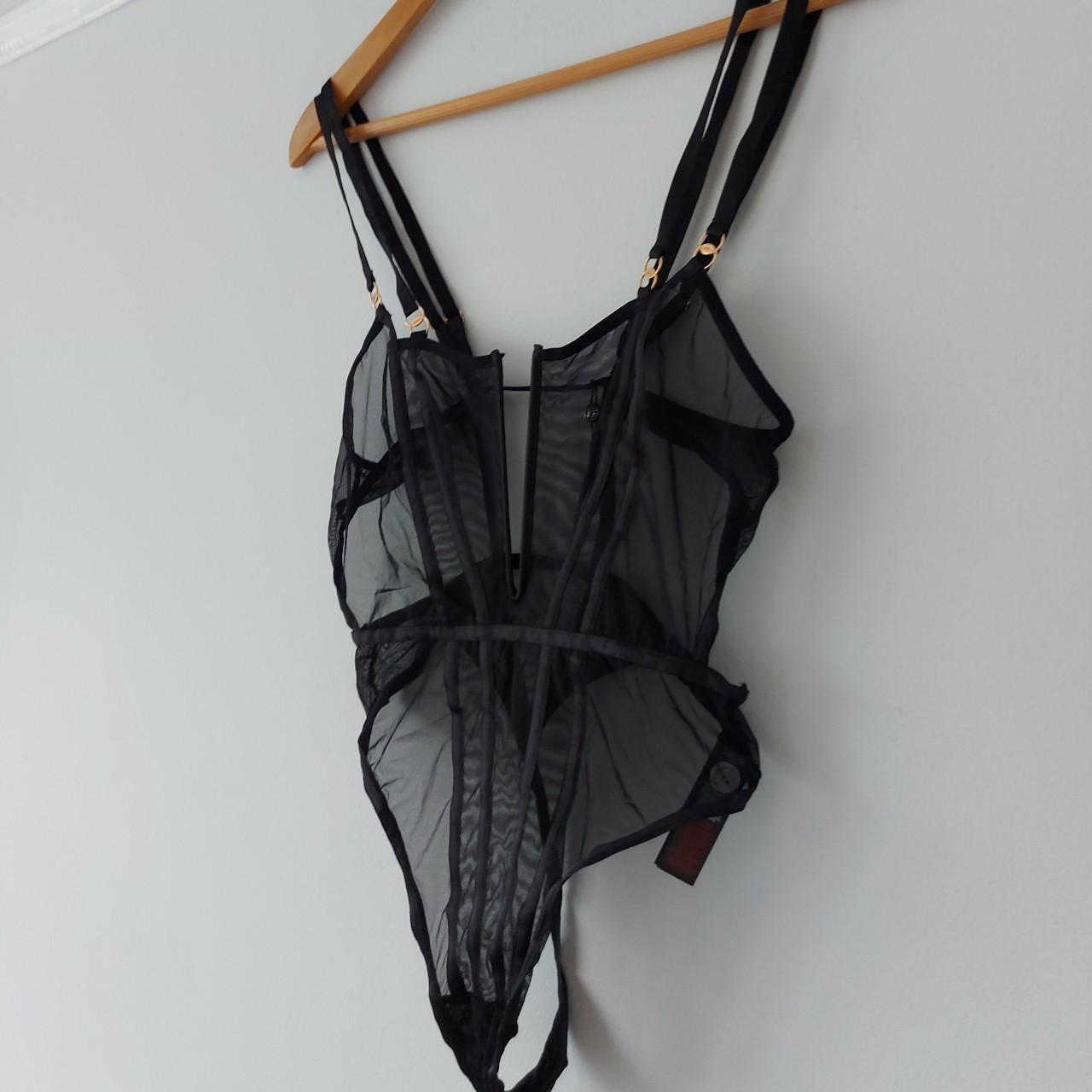 Bluebella Black Elizabeth Soft Bodysuit. mesh panels... - Depop