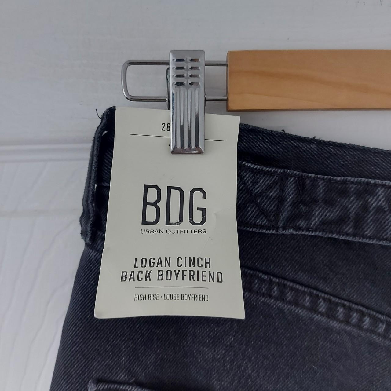 BDG Black Logan Cinch Back Boyfriend Jeans. Dual... - Depop