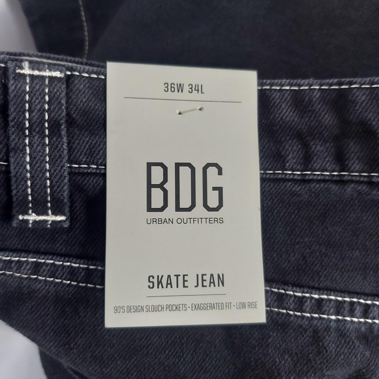 BDG Black Neo Skate Baggy Jeans. Contrast stitching.... Depop
