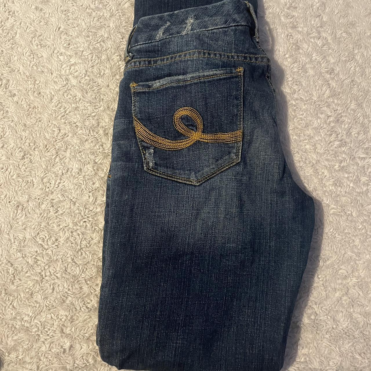 Seven7 Low rise blue jeans with a cute back