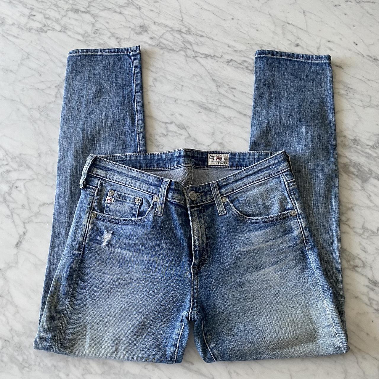 AG Jeans Women's Blue Trousers | Depop