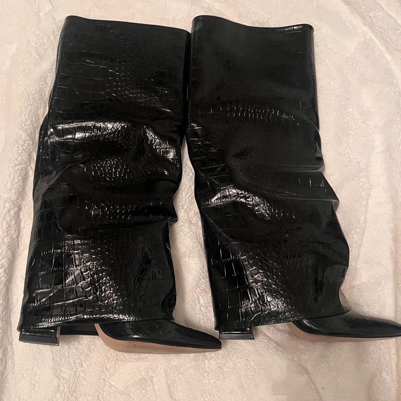 Steve Madden Stuntin black crocodile boots :) Had... - Depop